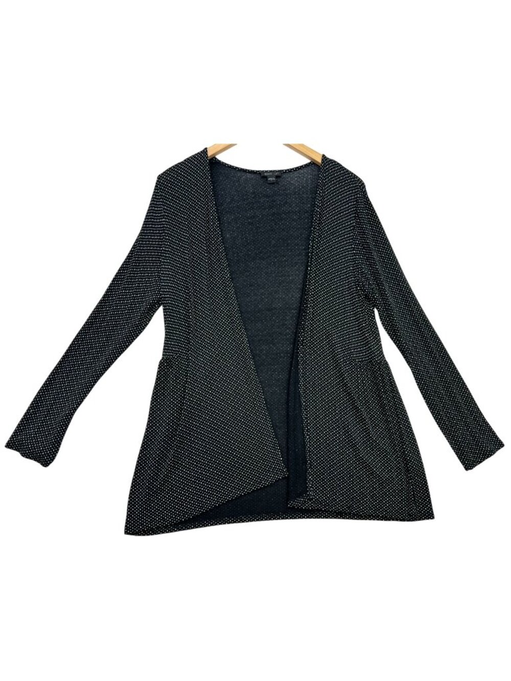 J. Jill Wearever Collection Women's Open-Front Cardigan Long Sleeve Size S Black